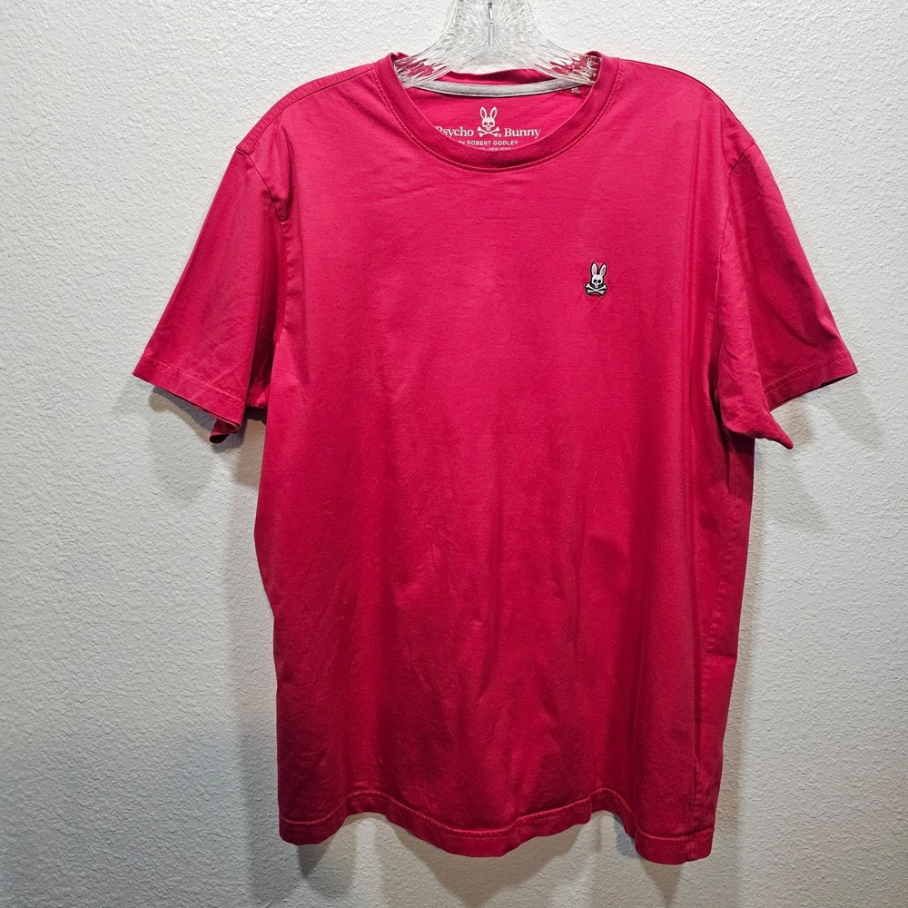 Psycho‎ Bunny Crew Neck Pink Men's Shirt Size 6 (Large)
